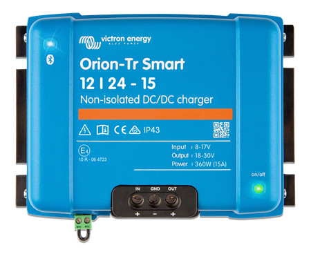 Orion-Tr Smart 12/24-15A, DC-DC m. laddkurva, oisolerad