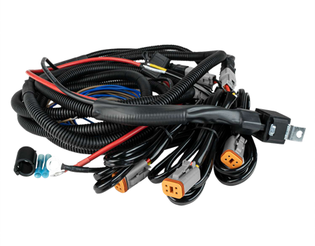 Extraljuskablage för 3 ljus, med relä och 2-pol DT, brytare, HD