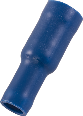 Isolerade rundstiftshylsa, blå, 4mm
