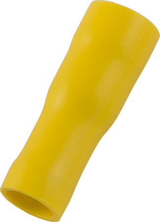 Isolerade rundstiftshylsa, gul, 5mm