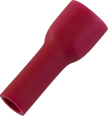 Helisolerad flatstiftshylsa, röd, 4,8x0,8mm