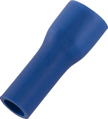 Helisolerad flatstiftshylsa, blå, 4,8x0,8mm