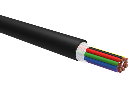 Kabel, ADR, 8x1.5mm²+1x2.5mm², Svart