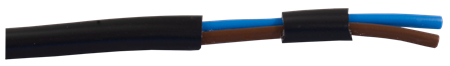 Kabel, RKXB, 2x0.75mm², Blå, Brun, oval