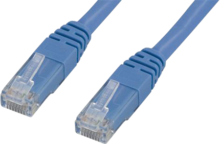 RJ45 UTP-kabel, 0,5m, blå