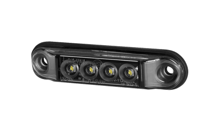 Positionsljus Vit, Slim, 4 LED, Graphite, 0,5m, DV