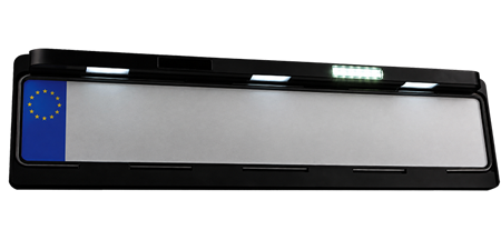 Regskyltshållare, belyst 18 LED, backljus, DV