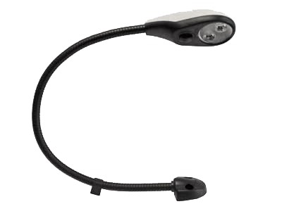 Läslampa LED 400mm arm, Vit/röd, DV