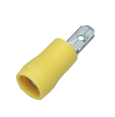 Isolerad flatstift, gul, 4,8x0,8mm