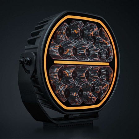 Big Energy 2.0 extraljus 9", vit/orange pos., optimized beam