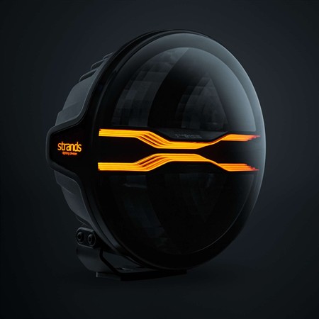 FOR9T Dragon Drive 9", E-godkänd, vit/orange DRL, DV