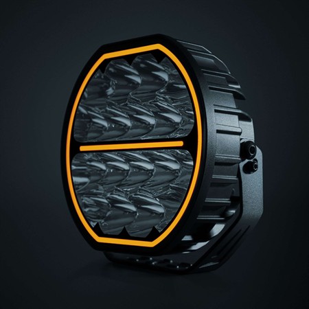 Big Energy EB extraljus 9", vit/orange pos., Extended beam