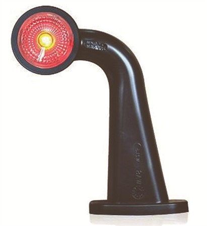 Gummiarm höger lång fram/bak positionsljus, 12-24V, IP66/68