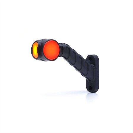 Gummiarm vänster sido/fram/bak positionsljus, vit/röd/orange lins