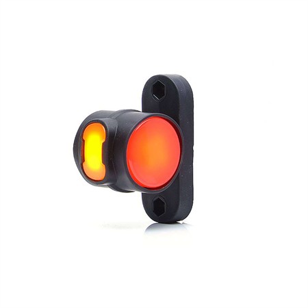 Gummiarm små sido/fram/bak positionsljus, vit/röd/orange lins