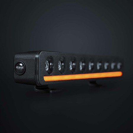 Nuuk D-line 10", E-godkänd, inbyggt relä, vit/orange DRL, DV