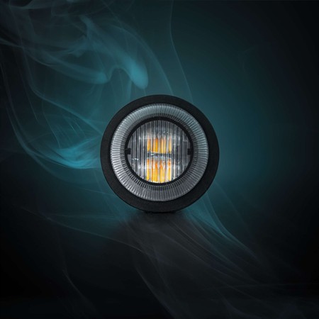 DARK KNIGHT Gloria varningsljus klar lins, 10-32V, 21 blixtmönster